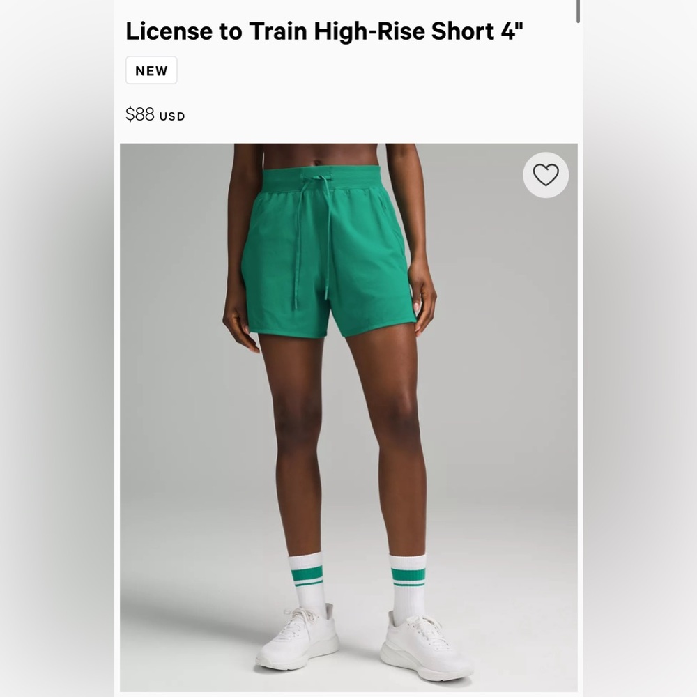 Lululemon License to Train High-Rise Short 4"